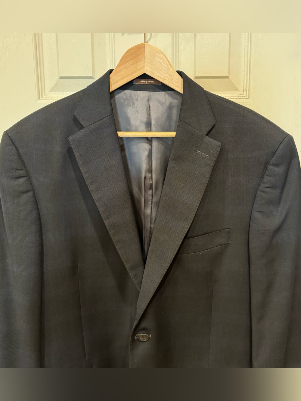 NEW Peter Millar Navy Checkered Blazer 42R dual vented sport coat - Picture 2 of 15